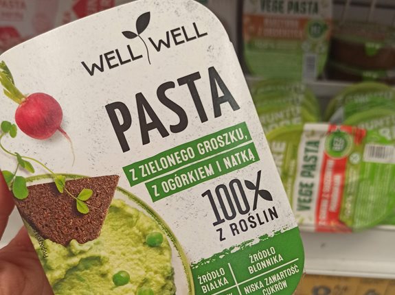 Pasta z zielonego groszku, z ogórkiem i natką Well Well - ocena produktu