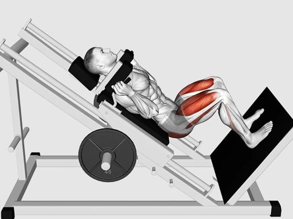 Hack-przysiad na suwnicy skośnej - Sled Hack Squat