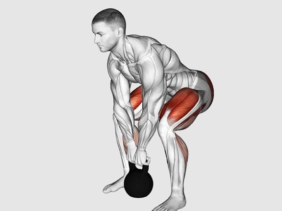 Martwy ciąg z kettlebell - Kettlebell deadlift