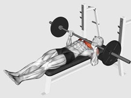 Wyciskanie sztangi leżąc z wyprostowanymi nogami - Barbell Larsen Press