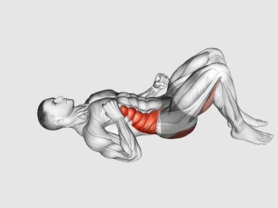 Most ze skrętem ciała - Twist Hip Lift 