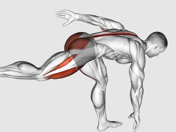 Martwy ciąg jednonóż z uniesieniem kolana - Single Leg Deadlift with Knee Lift