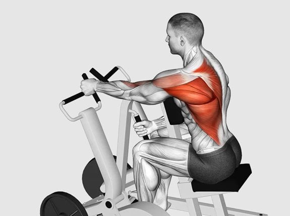 Wiosłowanie jednorącz na maszynie - Lever Single Arm Neutral Grip Seated Row
